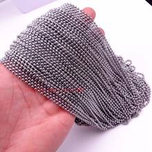 GNAYY Lot 10meter in bulk 1.6mm/2mm/2.4mm/3mm/4mm Stainless Steel Ball Chain jewelry finding Marking Chain DIY 2024 - buy cheap