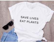 Sugarbaby nova chegada salvar vidas comer plantas camiseta vegan t camisas vegetariano planta baseada bebê camisa transporte da gota 2024 - compre barato