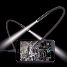 Cámara endoscópica USB para teléfonos Android, boroscopio de inspección con lente de 2M, 5,5 m/7mm, impermeable, tubo de serpiente de alambre Flexible, Compatible con OTG 2024 - compra barato