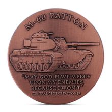 Памятная коллекция монет из цинкового сплава M60 Patton Main Battle Tank, подарочный сувенир 2024 - купить недорого