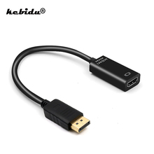Kebidu 1080P 4K Displayport Адаптер DP к HDMI Display Port кабель конвертер для ПК ноутбука проектор Displayport к HDMI адаптеру 2024 - купить недорого
