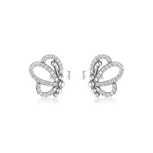 Pendientes de tuerca con contorno de mariposa para mujer, aretes de Plata de Ley 925 originales, fabricación de joyas, regalo de fiesta brincos kolczyki 2024 - compra barato