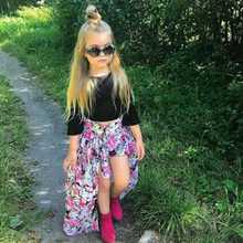 New Girls Clothing Sets Chiffon Long skirt & Cotton Tops & Shorts 3 Pcs Summer Boho T-Shirts Kids Outfits 2 -7 Years 2024 - buy cheap