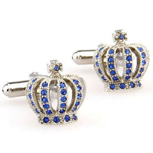 Siver Crown Cufflink Cuff Link 2 Pairs Free Shipping Promotion 2024 - buy cheap