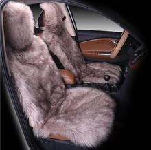 Brand Car Seat Cover Universal High Quality Australian Sheepskin For Car Front Seat Warm Car Seat Protector Cushion NEW 2024 - buy cheap