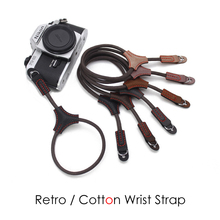 Retro Cotton Hand-made Camera Wrist Hand Strap Adjustable Length Triangle Straps for Mirriorless Camera Leica Fuji Pentax Canon 2024 - buy cheap