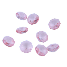 2000pcs 14mm Hot Pink Crystal octagon Beads 2 holes Glass Chandelier parts Crystal Prism Pendant 2024 - buy cheap