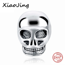 100% Sterling Silver 925 Skull Head Fit Original European Charms Beads Collection Charms Bracelet Diy Fashion 925 Jewelry Making 2024 - buy cheap