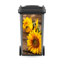 DIY Creative Golden Sunflowers Rubbish Bin Sticker Wallpaper mural Wall Print Decal Removable Photo self adhesive Gift 2024 - buy cheap