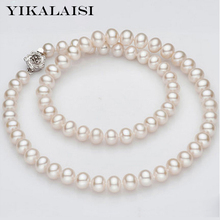 YIKALAISI 2017 fine 925 sterling silver Jewelry 100% natural freshwater pearl chokers necklaces best gifts for women weddings 2024 - buy cheap