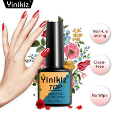 Yinikiz Base Coat Top Coat Gel Polish Soak Off UV LED Nail Gel Varnish No Cleaning Long Lasting Lacquer 2024 - buy cheap