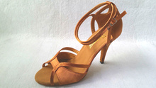 New Women Tan Satin  Ballroom Latin Dance Shoes Salsa Dance Shoes Latin Salsa Dancing Shoes 2024 - buy cheap