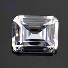 White Octangle Shape Parallel Cut CZ Stone Synthetic Gems Cubic Zirconia For Jewelry Size 3x5~12x16mm Free Shipping 2024 - buy cheap