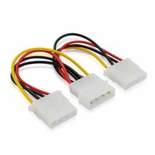 2pcs  4 Pin IDE 1-to-2 Molex IDE Power Supply Y Splitter Exentsion Cable cord 2024 - buy cheap