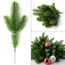 Artificial Pine Tree Branches Plastic Pine Leaves for Christmas Party Decoration Faux Foliage Fake Flower DIY Craft Wreath 2024 - buy cheap