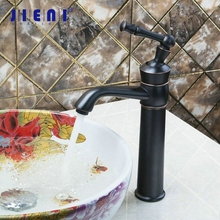 JIENI-lavabo de latón macizo para baño, montaje en cubierta, caño de corriente, 1 Mango, grifo mezclador Vesse 2024 - compra barato