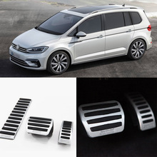 Savanini Brand New 3pcs Aluminium Non Slip Foot Rest Fuel Gas Brake Pedal Cover For VW Touran 2016 AT 2024 - buy cheap