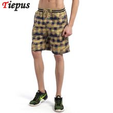 Bermuda Male Hot 2018 Summer Elastic Waist Mens Plaid Shorts Classic Design Breeches Cotton Casual Beach Short Pants Big Size 44 2024 - buy cheap