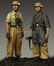 1/35 1st FJ Div Set, 2, figuras de Resina Soldado Modelo GK, tema militar da Segunda Guerra Mundial, kit desmontado e sem pintura 2024 - compre barato