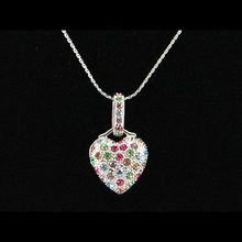 Peacock Star Heart Multi-Color Austrian Crystal Necklace CSN024 2024 - buy cheap