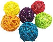 Pet Products Bird Supplies Parrot Color Natural Rattan Ball Bites foot Grip Chew toys 50pc/lot 2024 - buy cheap