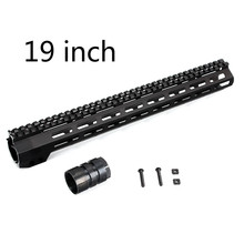 Тактический M-Lok Free Float Handguard, 19 дюймов, рельсовый кронштейн Пикатинни со стальной цилиндрической гайкой, подходит для. 223/5.56 AR15 2024 - купить недорого