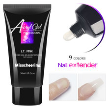 30ml Pink White Quick Extension Gel Soak Off UV LED Acrylic Gel Tips Clear Jelly Gel Builder Camouflage Nail Art 2024 - buy cheap