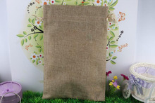 10*15cm 100pcs Jute Christmas Gift Bags Cotton Linen Drawstring Pouches Muslin Wedding Party Favor Holders Packaging Bags 2024 - buy cheap