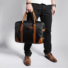 New Group Messenger Bags Waterproof Portable Laptop Briefcase Bag Men's Travel Shoulder Vintage 15.6 Inch Handbag For Macbook 2024 - buy cheap