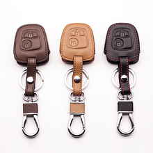 High Quality key wallet car genuine leather key cover auto parts for Peugeot 106 107 206 306 307 207 408 For Citroen c1 c2 c3 c4 2024 - buy cheap
