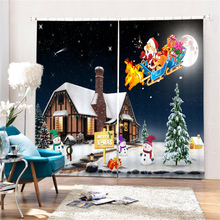 Рождественский подарок на заказ Роскошная 3D затемненная занавеска для окна занавески для гостиной спальни отеля настенный гобелен Cortinas 2024 - купить недорого