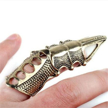 Retro Gothic Punk Hinge Knuckles Film Hero Full Finger Ring Claw Armor Fashion Jewelry Anime Monster Cosplay Accessories 2024 - buy cheap