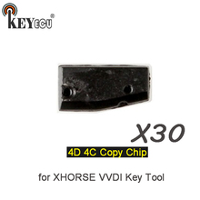 Keyecu-chave de carro 30x 4d 4c, chip de cópia para xhorse vvdi, ferramenta de chave, trabalho em chinês e inglês 2024 - compre barato