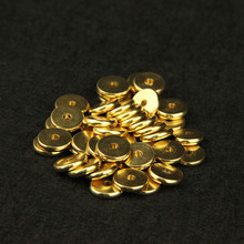 Aclovex 50 peças 4/5/6/7/8/10mm, espaçador de metal redondo plano, miçangas espaçadoras com cor de ouro, busca por pulseira, faça você mesmo 2024 - compre barato