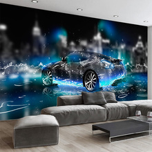 Papel de parede personalizado 3d, moderno, esportivo, carro, foto, murais, sala, quarto das crianças, decoração de mural 2024 - compre barato