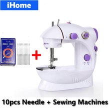 Mini máquina de costura elétrica 202, 10 agulhas de costura, máquina de costura led para personalização de roupas de crianças 2024 - compre barato