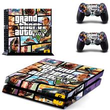 Grand Theft Auto V GTA 5 PS4 Наклейка для консоли Sony PlayStation 4 и 2 контроллера PS4 наклейка виниловый аксессуар 2024 - купить недорого
