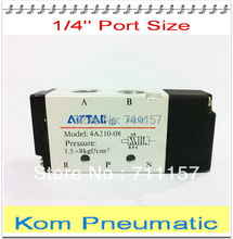 5 Way Air Valve 4A210-08 5 Port Pneumatic Air Control Solenoid Valves Inlet Outlet 1/4" BSP 2024 - buy cheap