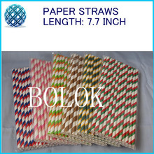 Wholesale Paper Straw Colorful 1000pcs/lot Spots and stripes Drinking/Wine/party paper straw bio-degradable 2024 - buy cheap