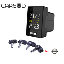 CAREUD TPMS U912 for Nissan Smart Car TPMS Tyre Pressure Monitoring System 4 Internal Sensorar Electronics Car Alarm TPMS Tool 2024 - buy cheap