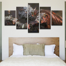 Hd impressão pintura casa decoração da lona 5 peças dota2 jogo posters modular fotos moderno para sala de estar parede arte quadro 2024 - compre barato