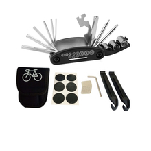 Portable Bicycle Repair Set Tools Cycling Tire Repair Rubber Patch 16-in-1 Multifunction Tools Grinding Tire Stick Bike Fix Kits 2024 - buy cheap