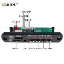 Беспроводная плата аудио декодера Kebidu Bluetooth 4,1, светодиодный MP3 декодер, плата, модуль, mp3-плеер, AUX 5-12 В, USB TF FM-радио, автомобильный комплект 2024 - купить недорого