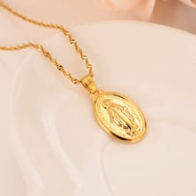 Virgin Mary Pendant Necklace for Women/Girls,Gold Color Lady Jewelry Wholesale Colar Cross  Necklaces mother party gift 2024 - buy cheap