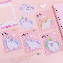 Cute Unicorn Plan Paper Memo Pad Sticky Notes Adhesivas Kawaii Stickers Office School Supplies Korea Stationery Notepad Notebook 2024 - buy cheap