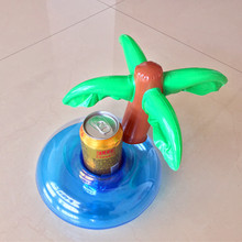 Mini árbol de coco inflable flotador de bebida flotador de Piscina soporte de taza de coco inflable bebida Boias Piscina flotador 2024 - compra barato