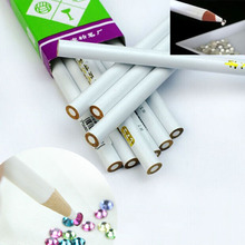 Wholesale 10pcs/lot Nail Art Rhinestones Dotting Pencil Gems Picking 3D Design Painter Pencil Dotting Tools Kit Dotting Pens 2024 - buy cheap