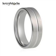 Men's 6mm  Matte Finish Tungsten Carbide Rings For Women Groove Wedding Bands 2024 - buy cheap