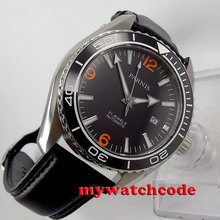 45mm Parnis black dial Ceramic Bezel 21 jewels miyota Automatic mens Watch P388B 2024 - buy cheap