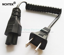 NCHTEK NEMA 1-15P Male Plug to IEC 320 C5 Female AC Cord Short Laptop Portable Power Spring Retractable Cable/Free Shipping/2PCS 2024 - buy cheap